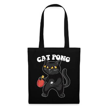 Tennis de Table Chat Ping-Pong Tenue Cat Pong - Sac en tissu - noir - Devant
