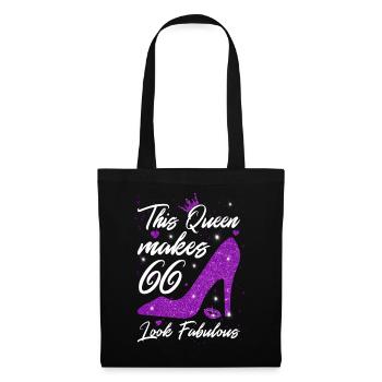 This Queen makes 66 look Fabulous 66th Birthday - Tote Bag - black - Front
