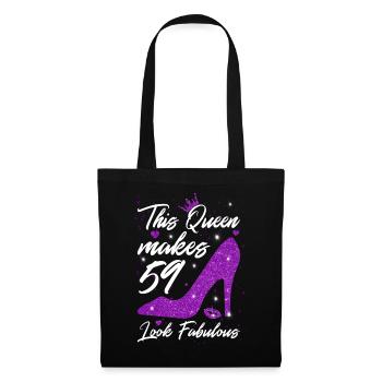 This Queen makes 59 look Fabulous 59th Birthday - Tote Bag - black - Front