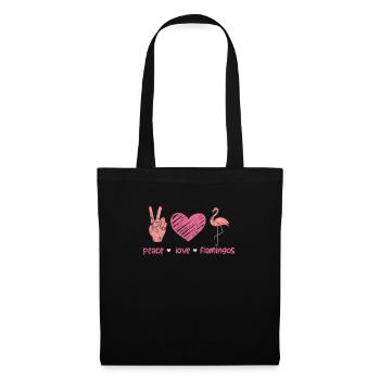 Flamant - Sac en tissu - noir - Devant