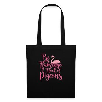 Flamant - Sac en tissu - noir - Devant