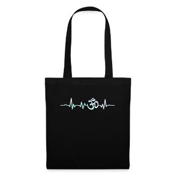 Heartbeat OM Yoga - Stoffbeutel - Schwarz - Vorne