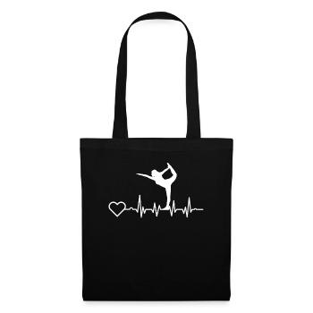 Heartbeat Yoga Pose Yoga - Tote Bag - black - Front