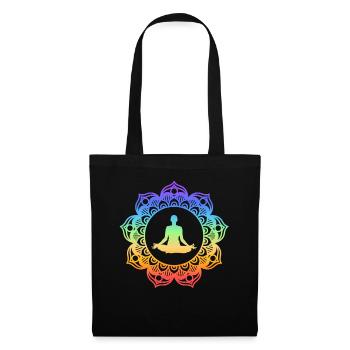 Yoga Méditation Corps Spirituel Energie Chakras - Sac en tissu - noir - Devant