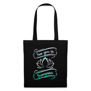 Rendez-vous à Savasana Lotus Flower Yoga - Sac en tissu - noir - Devant