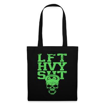 LFT HVY SHT Fitness Gym Bodybuilding - Tote Bag - black - Front