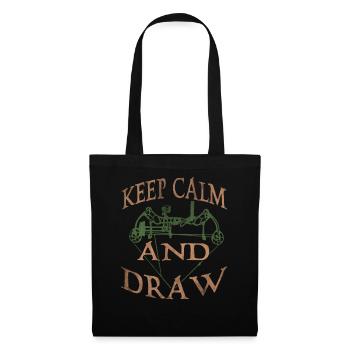 Keep Calm And Draw Bowhunting Camo Archery - Tote Bag - black - Front