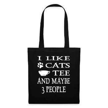 I Like Cats Tee And Maybe Cat Owner Cat Lover - Tote Bag - black - Front