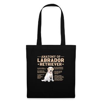 Labrador Hund Hunde Hunderasse Geschenk - Stoffbeutel - Schwarz - Vorne