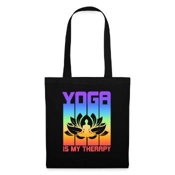 Yoga Is My Therapy Yoga - Stoffbeutel - Schwarz - Vorne