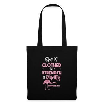 Flamant - Sac en tissu - noir - Devant