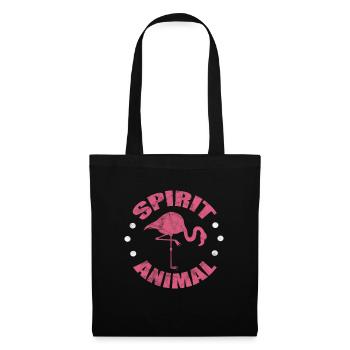 Flamingo Pink Vogel Zoo Sommer Urlaub Geschenk - Stoffbeutel - Schwarz - Vorne
