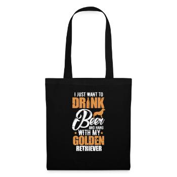 Golden Retriever Goldie Dog Dogs Gift - Tote Bag - black - Front