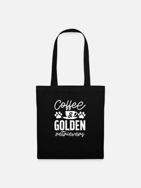 Golden Retriever Goldie Hund Hunde Geschenk - Stoffbeutel - Schwarz