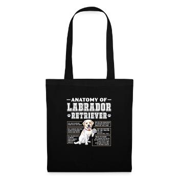 Labrador Dog Dogs Dog Breed Cadeau - Sac en tissu - noir - Devant