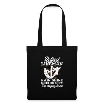 Retraite Lineman Pension Pensioner Gift - Sac en tissu - noir - Devant