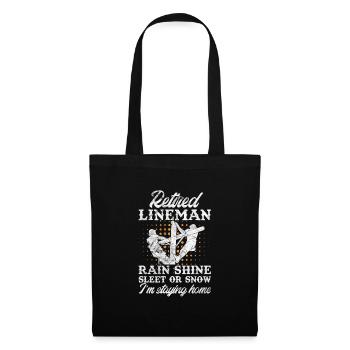 Monteur de lignes à la retraite - Sac en tissu - noir - Devant