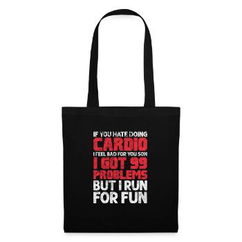 Running Runner Jogging Jogging Runner Cadeau - Sac en tissu - noir - Devant