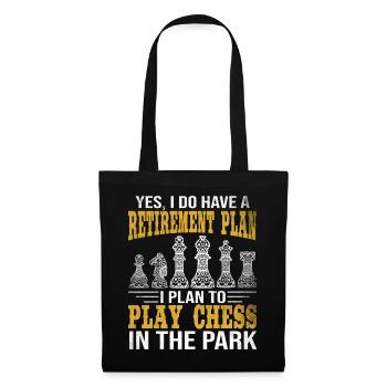 Retirement Plan Play Chess In The Park Chess - Stoffbeutel - Schwarz - Vorne