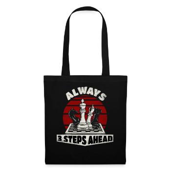 Always 3 Steps Ahead Funny Chess Player - Tote Bag - black - Front