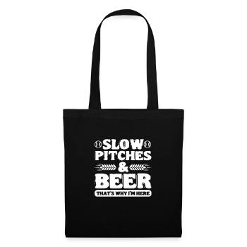 Softball Beer Player Baseball Pitcher Gift - Tote Bag - black - Front