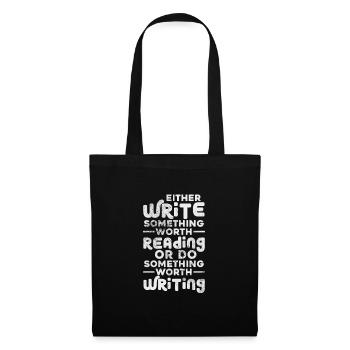Auteur Auteurs Écrivain Livre Cadeau - Sac en tissu - noir - Devant
