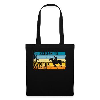 Les courses de chevaux sont ma saison préférée - Sac en tissu - noir - Devant