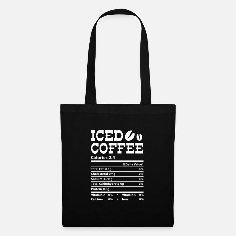 Kaffee Eiskaffee Koffein Espresso Barista Geschenk - Stoffbeutel - Schwarz