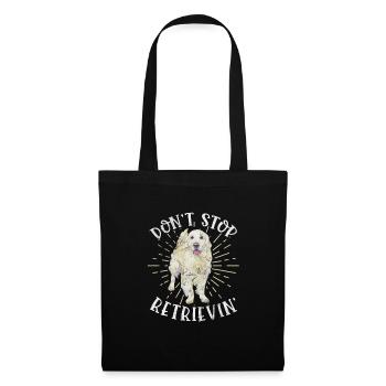 Golden Retriever - Stoffbeutel - Schwarz - Vorne