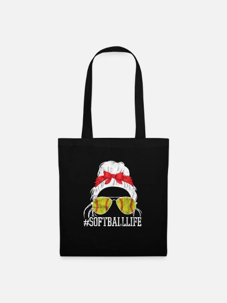 Softball - Stoffbeutel - Schwarz