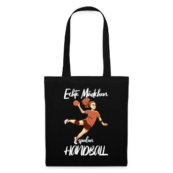 Handballspielerin Handball Ball Outfit Handballer - Stoffbeutel - Schwarz - Vorne