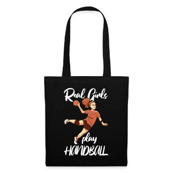 Joueuse de handball Girl Real Girls Play - Sac en tissu - noir - Devant
