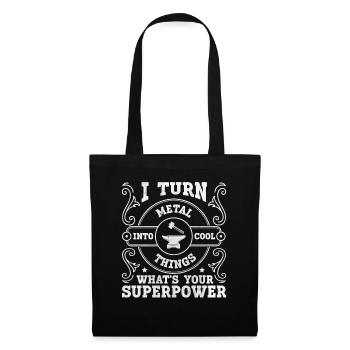 I Turn Metal Into Cool Things Anvil Smith - Tote Bag - black - Front