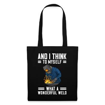 Dicton de soudeur pour les fiers métallurgistes et - Sac en tissu - noir - Devant