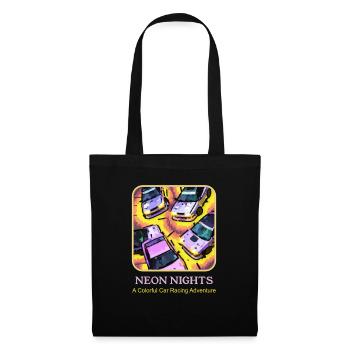 Neon Nights: A colorful car racing adventure - Tote Bag - black - Front