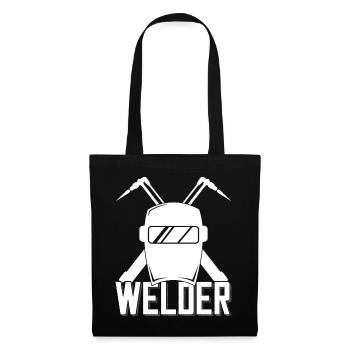 Welder helmet outfit for proud metalworkers - Tote Bag - black - Front