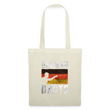German Darts Hobby Dart Player Vintage Flag - Stoffbeutel - Natur - Vorne