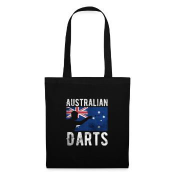 Fléchettes australiennes Hobby Dart Player Vintage Flag - Sac en tissu - noir - Devant