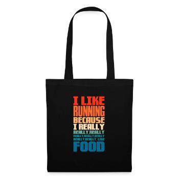 Courir - Sac en tissu - noir - Devant
