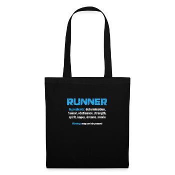 Running Runner Jogging Jogging Runner Cadeau - Sac en tissu - noir - Devant