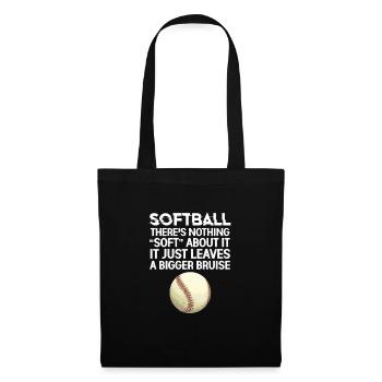 Joueur de softball Baseball Sport Pitcher Cadeau - Sac en tissu - noir - Devant