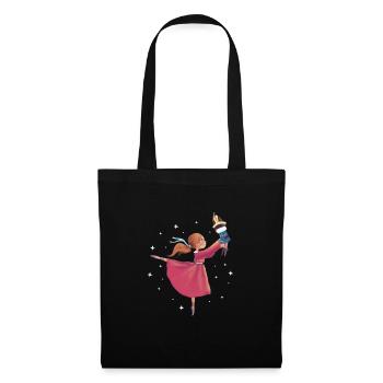 Ballett Ballerina Ballet-Tänzerin Tanzen Geschenk - Stoffbeutel - Schwarz - Vorne