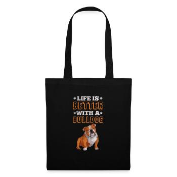 Deutsch Bulldog - Sac en tissu - noir - Devant