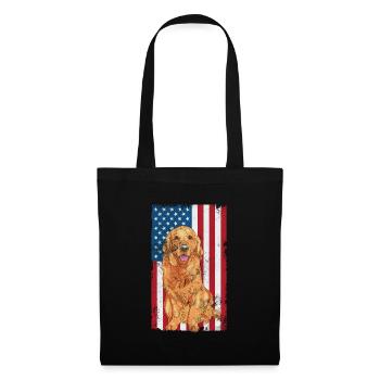 Golden Retriever - Stoffbeutel - Schwarz - Vorne