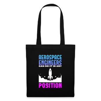 Ingénieur spatial Ingénieur aéronautique - Sac en tissu - noir - Devant