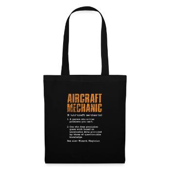 Mécanicien d’avion Aviation Cadeau d’avion - Sac en tissu - noir - Devant