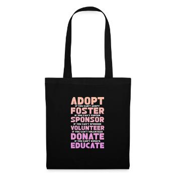 Sauvetage d’animaux - Sac en tissu - noir - Devant