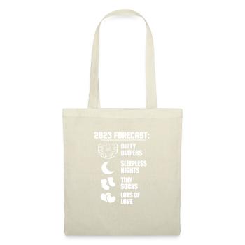 Schwangerschaft Schwanger Geburt Baby Geschenk - Stoffbeutel - Natur - Vorne