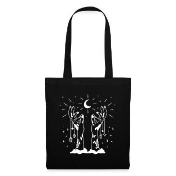 Goth Satan Okkult Schwarz Magie Mond Gothic - Stoffbeutel - Schwarz - Vorne