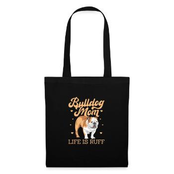 Bouledogue anglais Chien bouledogue anglais Cadeau - Sac en tissu - noir - Devant